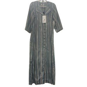 WEILI ZHENG Long Dresses striped light blue. Size S